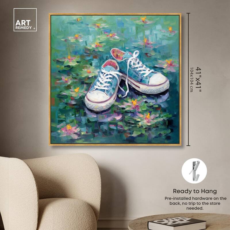 Lily Pad Sneakers II Canvas by Art Remedy