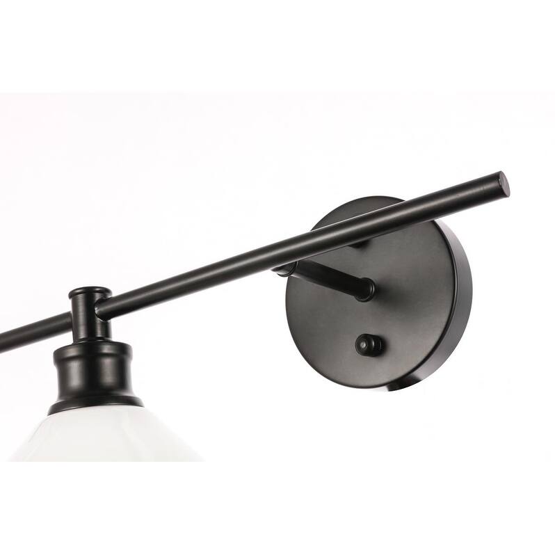 Gerald 1-Light Glass Left Wall sconce - 14.7/10.2 - 14.7/10.2