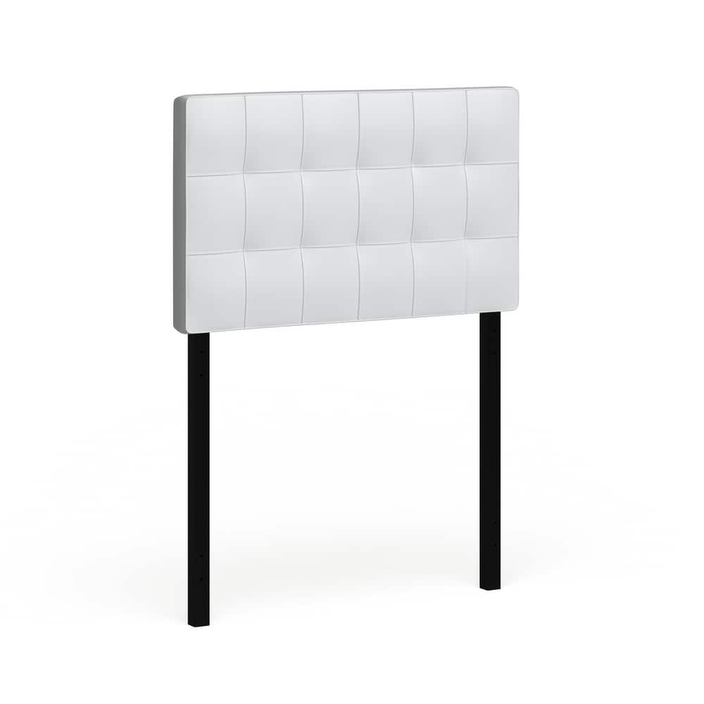 Porch & Den Maltman Twin-size Tufted Button Faux Leather Headboard