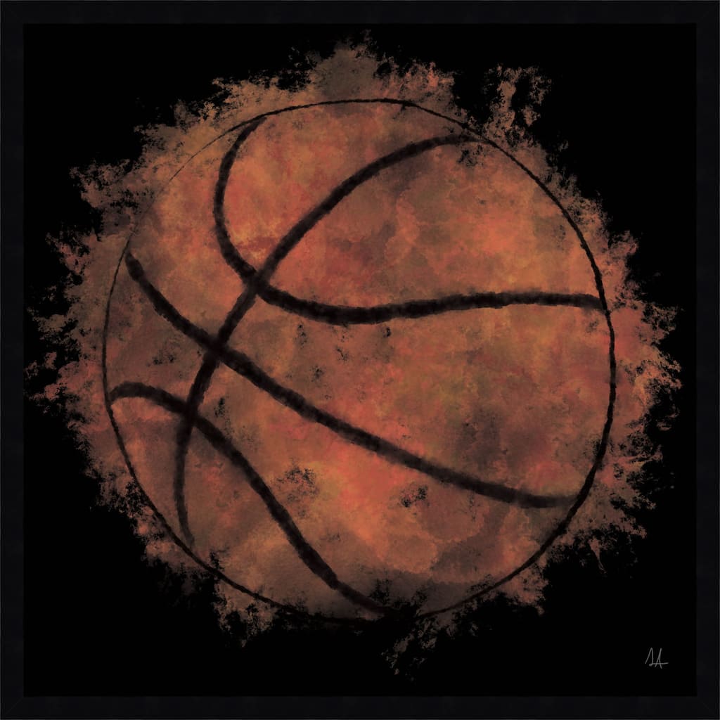 Amanti Art Framed Fabric Pinboard Let the Games Begin II by Sarah Adams Printed Bulletin Board - Board Size 24 x 24