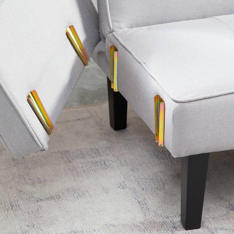 Futon Sofa Bed Convertible Couch Bed with Armrests