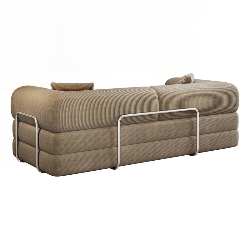 Compression Sofa,Convertible Floor Sofa Bed-with Pillow Back Support Armrest,Comfy Futon Couch Sleeper Bed