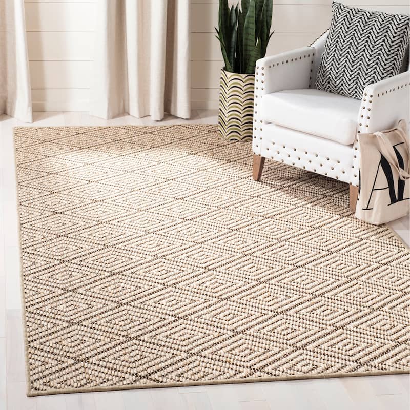 SAFAVIEH Palm Beach Vennie Modern Sisal Rug - 3' x 5' - Beige/Brown