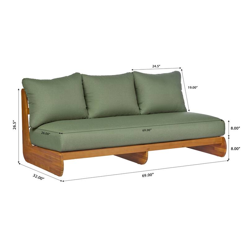 Christopher Knight Home - Marigold Acacia Wood Outdoor 3-Seater Sofa