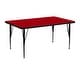 preview thumbnail 19 of 47, 24''W x 48''L Thermal Laminate Activity Table - Adjustable Short Legs Red