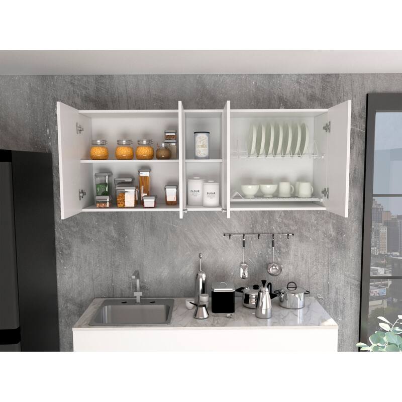 Wall Cabinet Ontario, Double Door, White Finish,High quality and durable - White