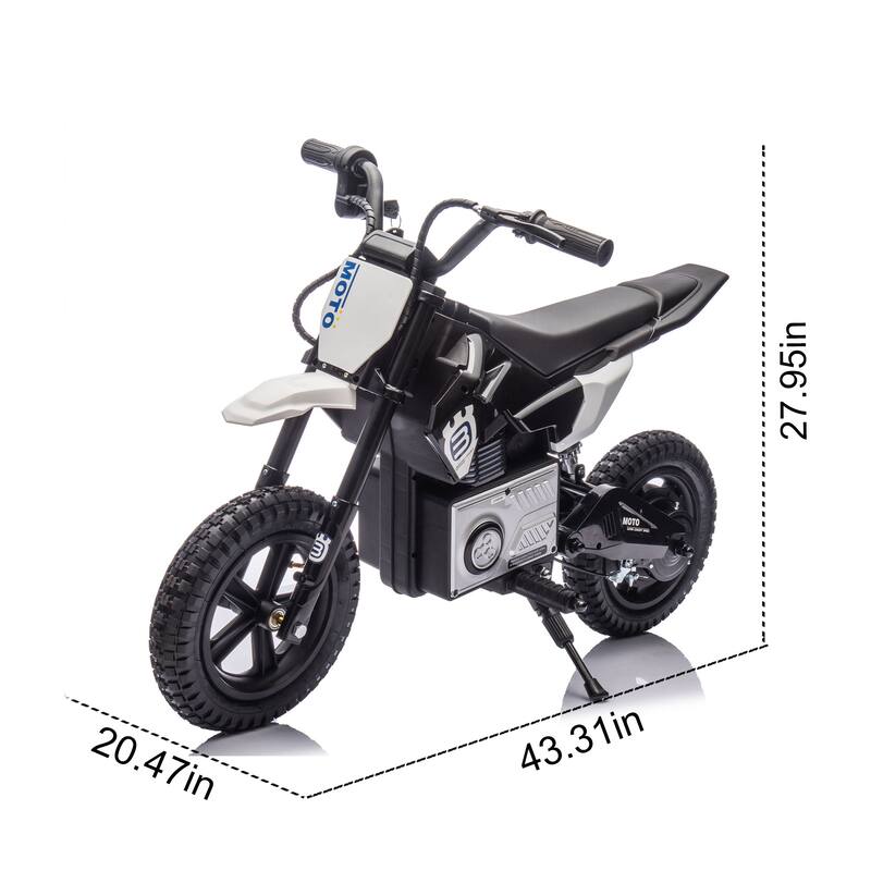 24V Kids Ride On Motocross Motorcycle with 200W Motor, Adjustable Speed, Shock Absorber, LED Lights, Bluetooth Music & Horn