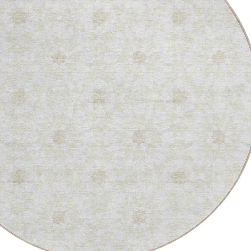 HomeRoots Floral Medallion Transitional Rectangle Outdoor Rug