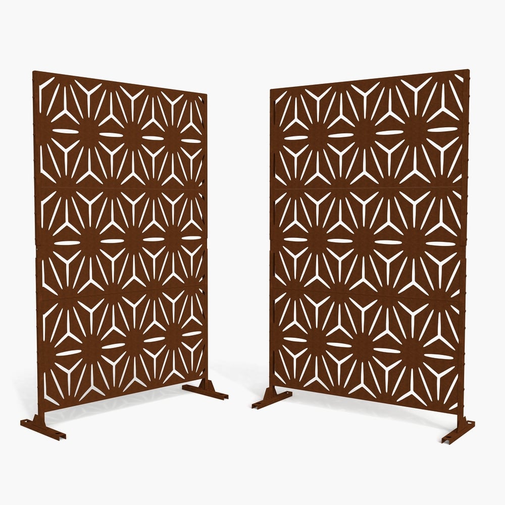 2Set Patio Outdoor Privacy Metal Screens and Panels