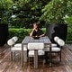 preview thumbnail 11 of 10, Uttermost Polanco Outdoor Aluminum Dining Table