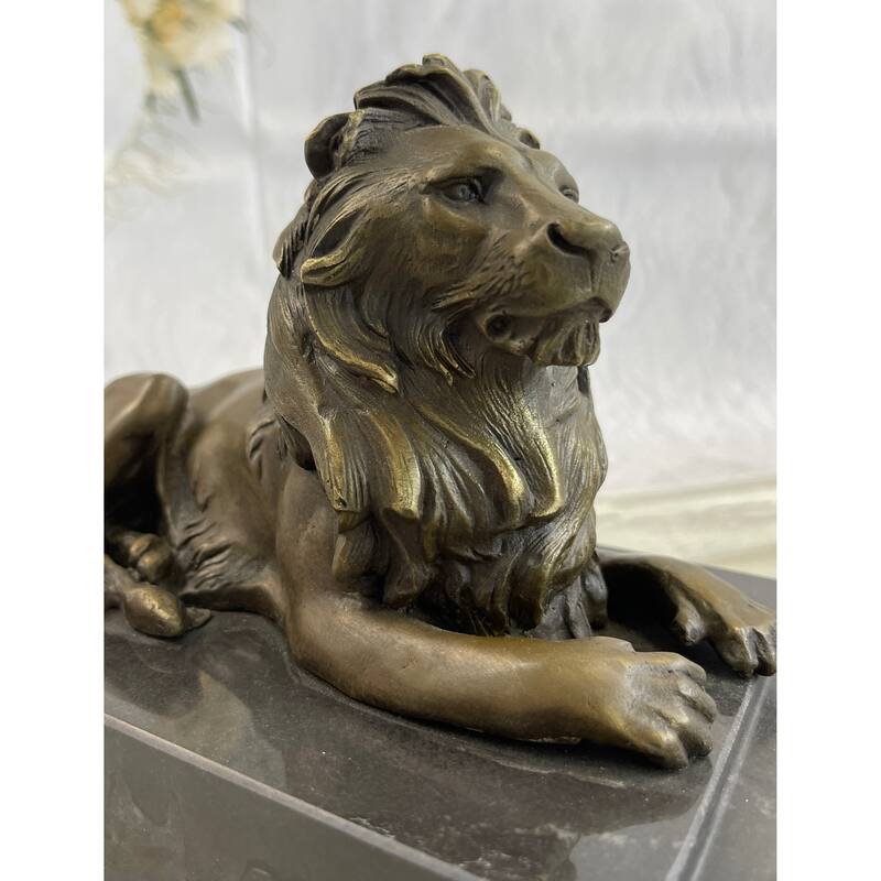 Large Barye African Imitative Lioness Imitative Lion Wild Life Animal Bronze Sculpture Statue Decor