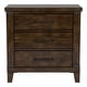preview thumbnail 16 of 18, Epona Rustic Dark Walnut Wood 2-Piece Panel Bed and Nightstand Set by The Gray Barn