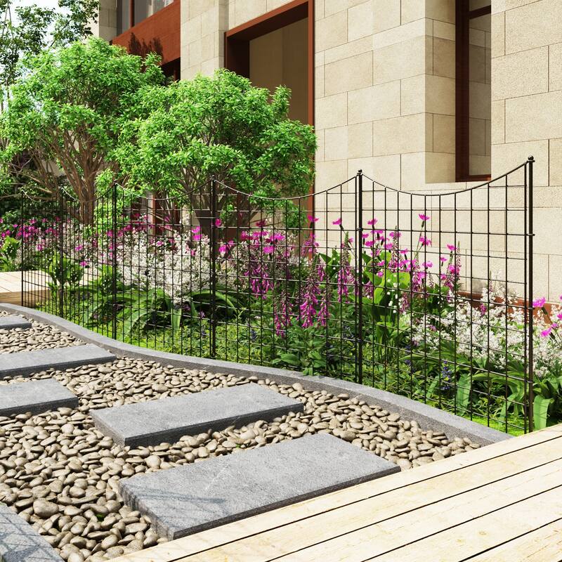 Landscape Wrought Wire Border Folding Patio Fences Flower Bed Fencing