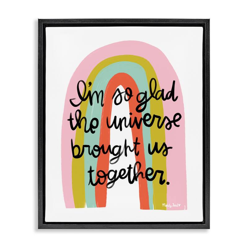 Stupell Universe Brought Us Together Framed Floater Canvas Wall Art Design By Mandy Ford Art + Illustration - 17 x 21 - Black