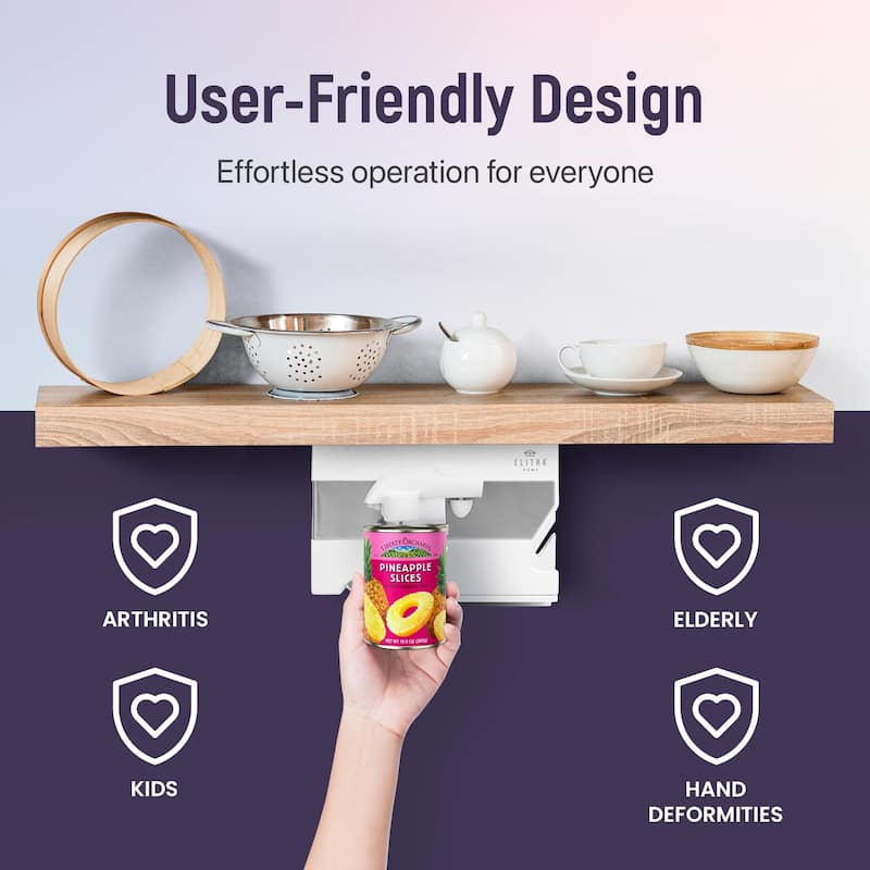 Elitra 4 in 1 Under the Cabinet Mounted Electric Can Opener