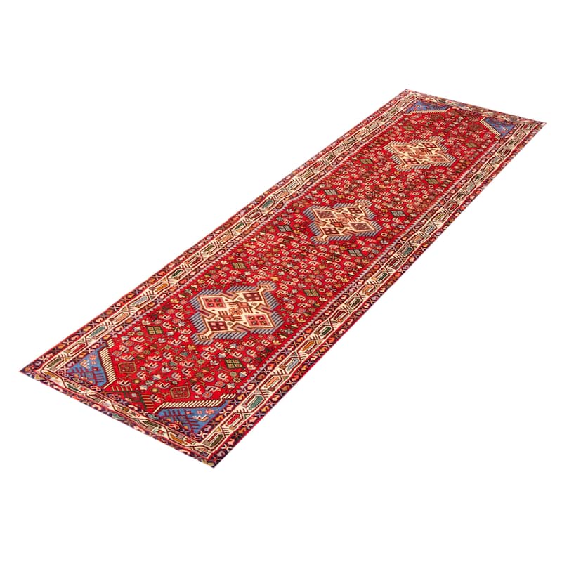ECARPETGALLERY Hand-knotted Konya Anatolian Red Wool Rug - 2' 9" x 9' 8"