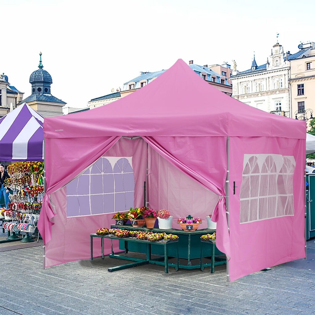 Zenova 10x10 Pop Up Canopy Tent Instant Folding Shelter With