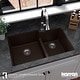 preview thumbnail 37 of 56, Karran Undermount Large/Small Bowl Quartz Kitchen Sink - 32" x 21.25" x 9" - 32" x 21.25" x 9"