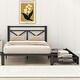 preview thumbnail 3 of 7, Metal Platform Bed with 2 Drawers, Twin