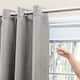 Grand Pointe 45 inch Length Short Grommet Blackout Curtain Panel with attachable wand