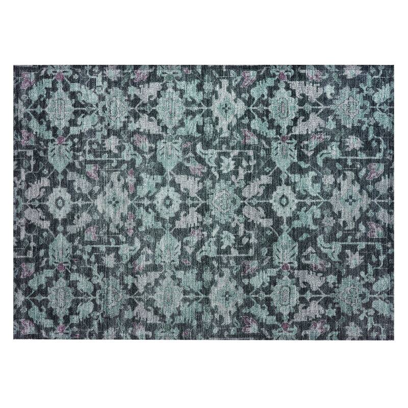 Machine Washable Indoor/ Outdoor Casual Traditional Chantille Rug