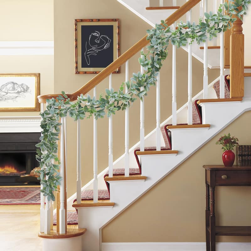 Puleo International 6 ft. x 10" Lambs Ear Garland