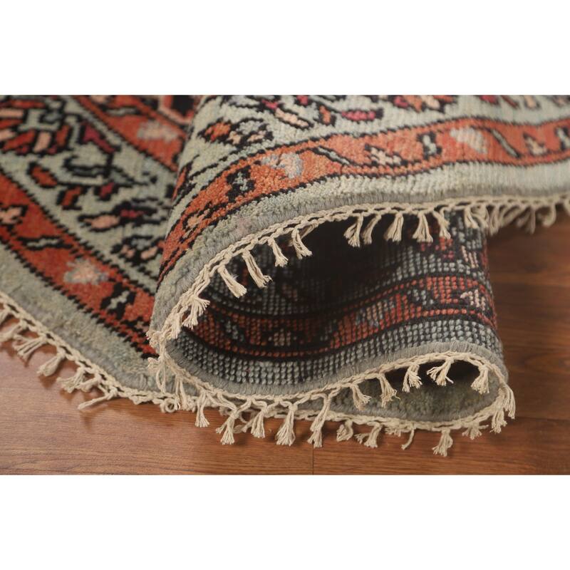 Geometric Heriz-Serapi Oriental Octagon Rug Handmade Wool Carpet - 5'11" x 5'10"