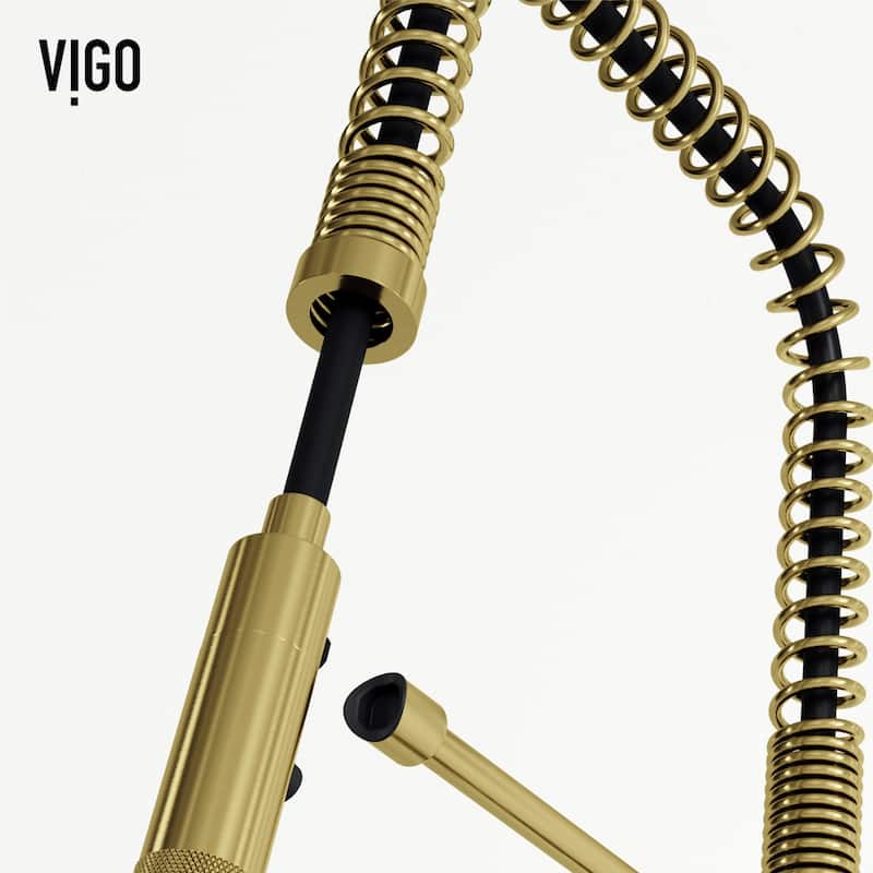 VIGO Sterling 23" H Single Handle Pull-Down Sprayer Kitchen Faucet