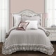 preview thumbnail 21 of 38, Silver Orchid Gerard Shabby Chic Ruffle Lace Comforter Set Light Gray - Twin XL