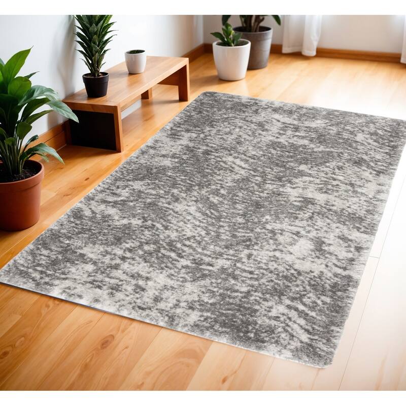 Power Loomed Abstract Modern Stain Resistant Soft Area Rug - 72' X '48' X '1.58 - 72' X '48' X '1.58 - Charcoal - Rectangle
