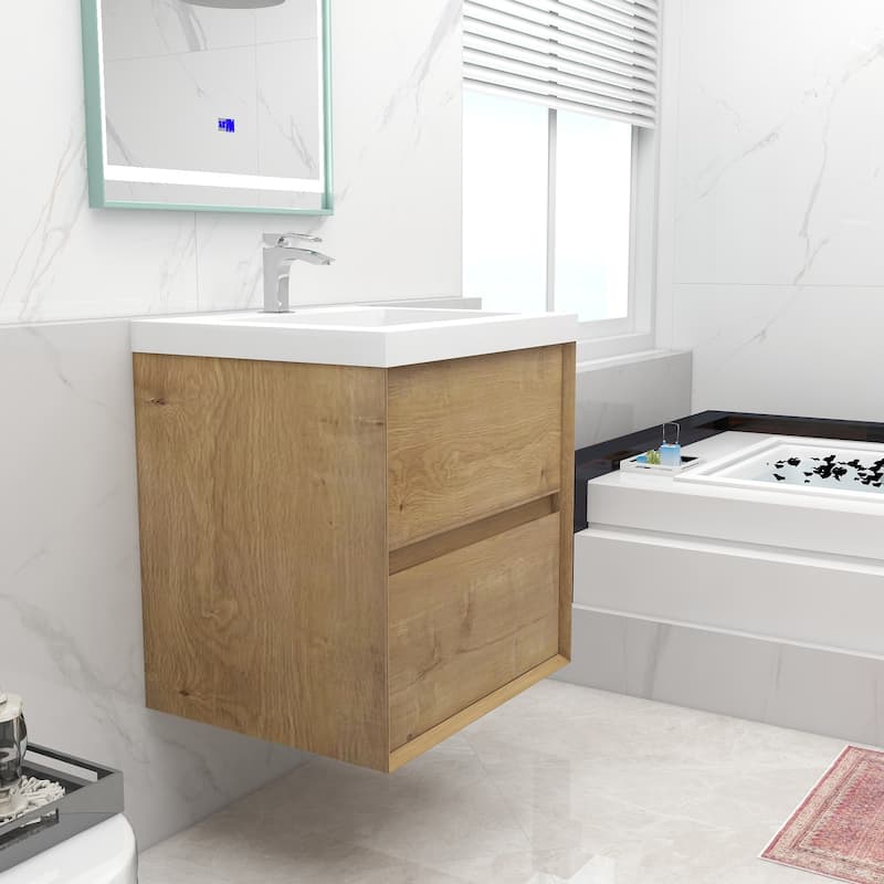Selina 24" Wall Mounted Vanity with Single Sink - 24