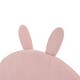 preview thumbnail 8 of 6, Pink+Trundle Chenille Upholstered Twin Platform Bed, Cartoon Ears Headboard, Guardrail