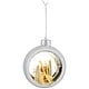 preview thumbnail 7 of 7, Owl Cutout Christmas Ornament - 3.75" - Silver and White