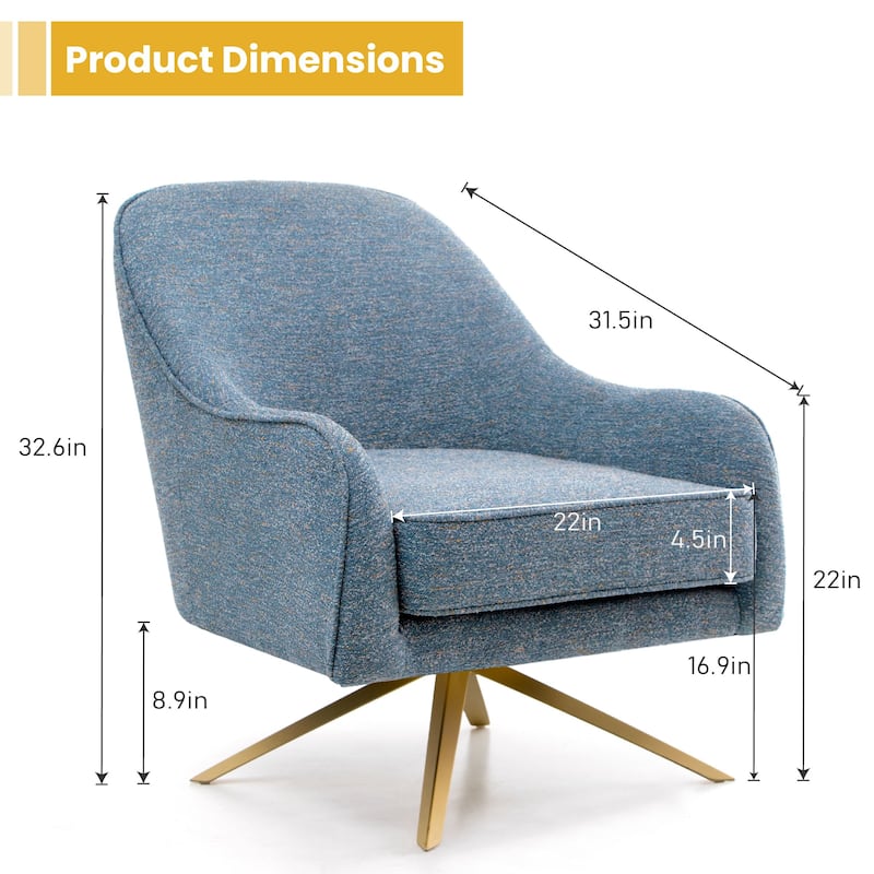 Pellebant Swivel Accent Chair Modern Armchair