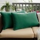 preview thumbnail 13 of 13, Sunbrella Canvas Forest Green Corded Indoor/ Outdoor Pillow Set 14 in x 24 in
