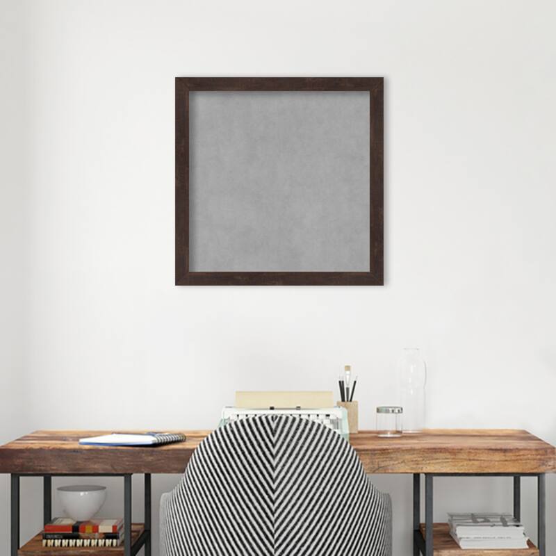 Amanti Art Fresco Dark Walnut Framed Magnetic Board