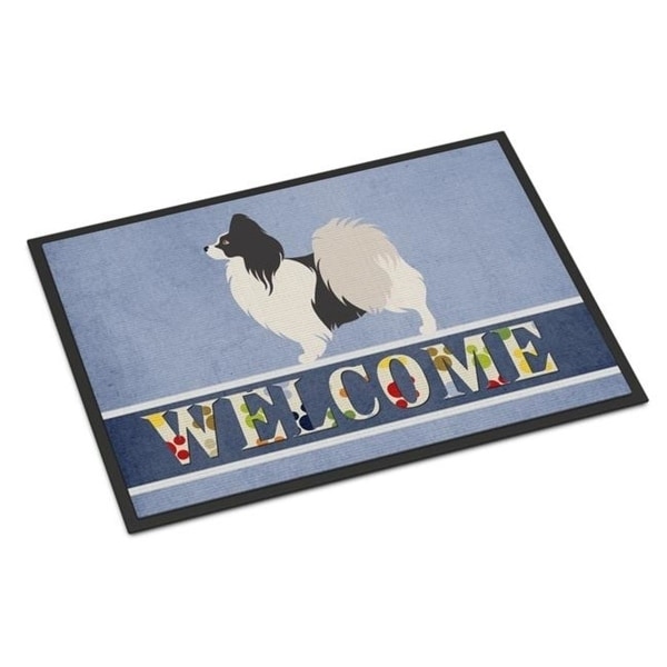 Carolines Treasures BB8322MAT Papillon Welcome Indoor or Outdoor Mat - 18 x 27 in.