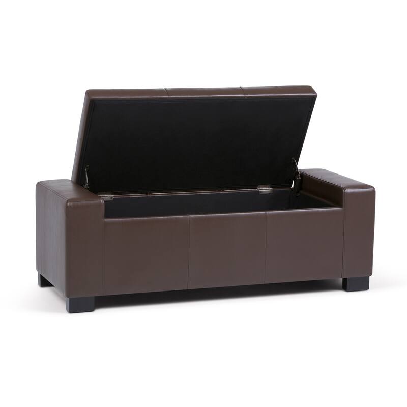 WYNDENHALL Santa Fe 51 inch Wide Contemporary Rectangle Storage Ottoman