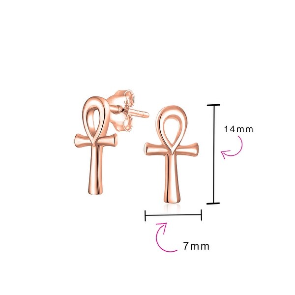 ankh cross earrings