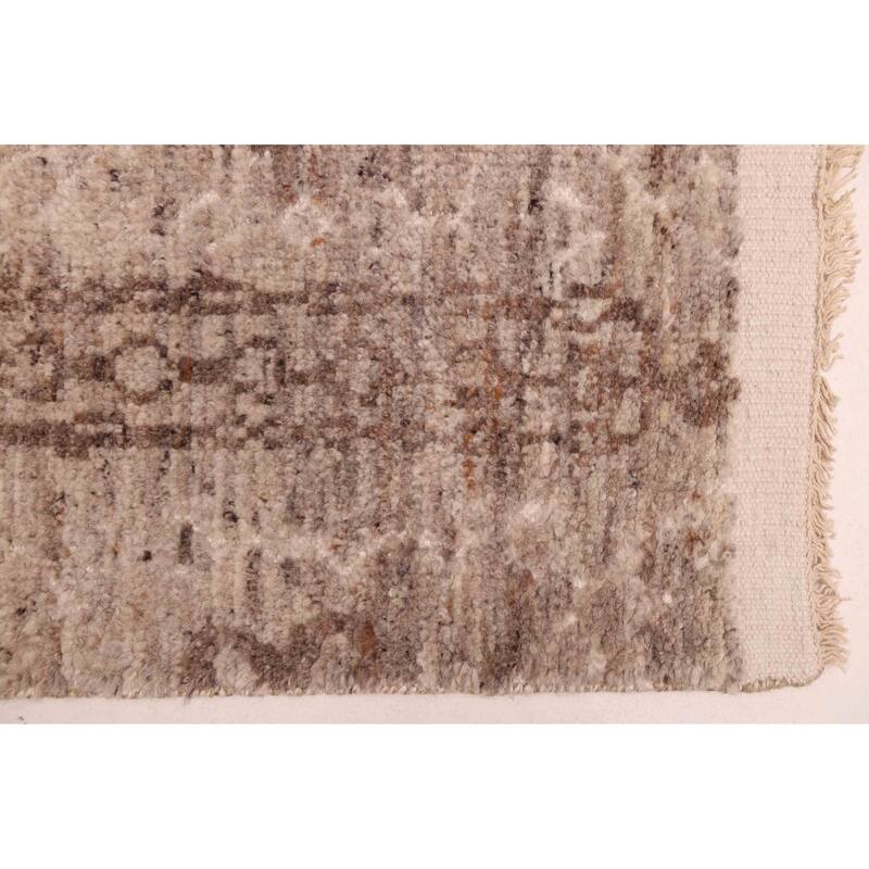 ECARPETGALLERY Hand-knotted Tangier Tan Wool Rug - 5'6 x 8'4