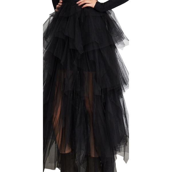 bcbg black tulle dress