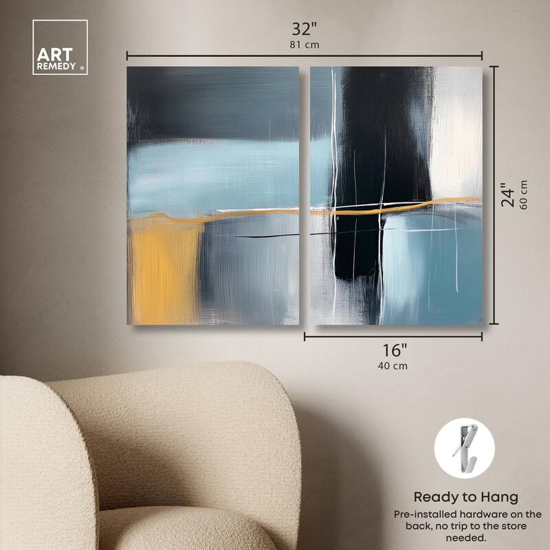 Still Cadence Canvas Set of 2 by Art Remedy, Gallery Wrapped