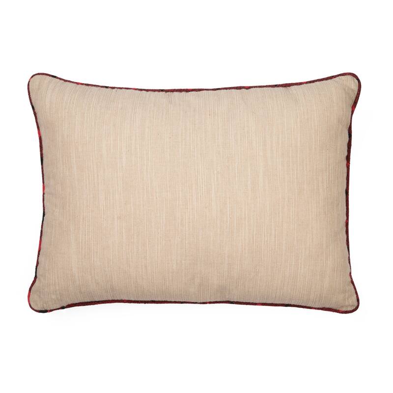 Let It Snow Embroidered Softy Tufted Snow Christmas Car Pillow, 13 by 18-Inch