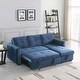 preview thumbnail 31 of 30, Morden Fort Velvet Reversible Sleeper Sectional Sofa L-Shape 3 Seat Sectional Couch with Storage