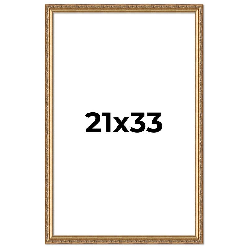 21x33 Frame Red Solid Wood Picture Frame Width 1.75 Inches | Interior Frame Depth 1 13/16 Inches