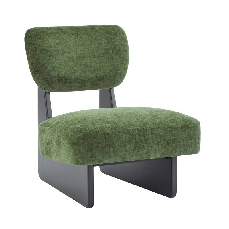 Modern Lounge Chairs with Solid Wood Frame (Set of 2)