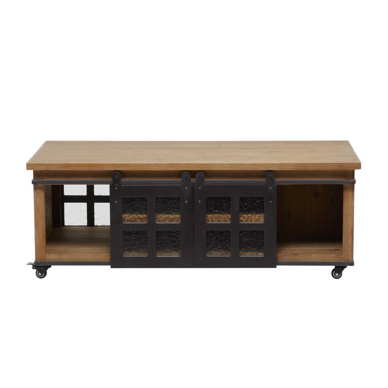 Wood Coffee Table - Brown - Roche River Decor