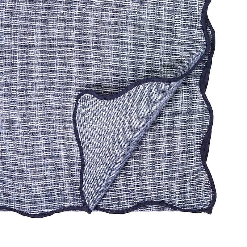 Recycled Scallop Border Table Runner - 13"x72"