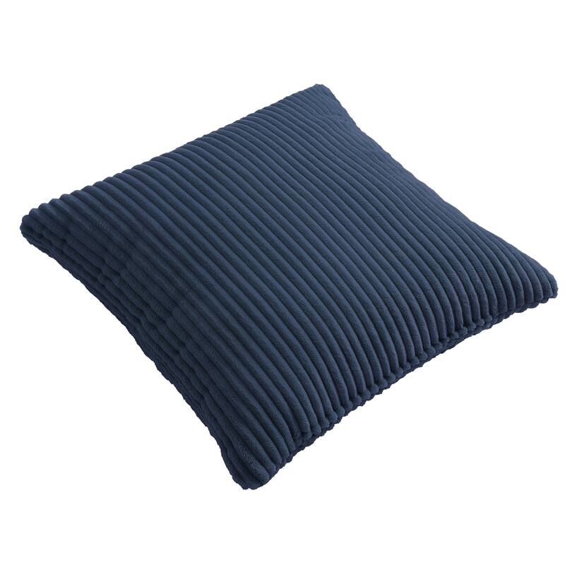 Set of 2 Modern Square Corduroy Accent Throw Pillow