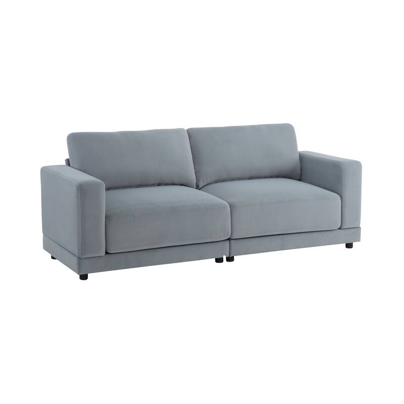 81" Classic Polyester 3-Seater Sofa with Soft Fabric Upholstery